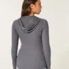 Langärmeliges Henley-Shirt mit Kapuze