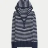 Langärmeliges Henley-Shirt mit Kapuze