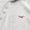 Langärmeliges Henley-Shirt mit Kapuze