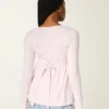 Langärmliges Babydoll-Oberteil mit gerafftem Brustbereich