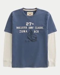 Langärmliges Surf-Logo-Grafik-T-Shirt
