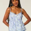 Leichtes Babydoll-Oberteil aus Chiffon Leichtes Babydoll-Oberteil aus Chiffon