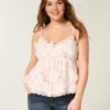 Leichtes Babydoll-Oberteil aus Chiffon