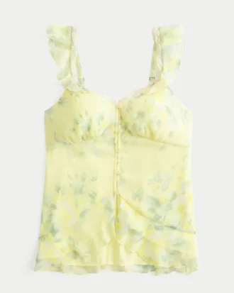 Leichtes Babydoll-Oberteil aus Chiffon
