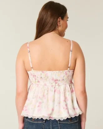 Leichtes Babydoll-Oberteil aus Chiffon