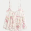 Leichtes Babydoll-Oberteil aus Chiffon