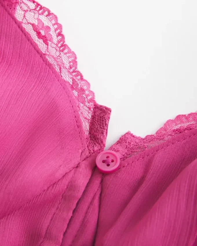 Leichtes Babydoll-Oberteil aus Chiffon