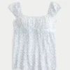 Leichtes Babydoll-Oberteil aus Satin mit Bindeband Leichtes Babydoll-Oberteil aus Satin mit Bindeband