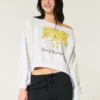 Leichtes Off-Shoulder-Sweatshirt mit Iowa Hawkeyes-Grafik Leichtes Off-Shoulder-Sweatshirt mit Iowa Hawkeyes-Grafik