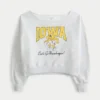 Leichtes Off-Shoulder-Sweatshirt mit Iowa Hawkeyes-Grafik Leichtes Off-Shoulder-Sweatshirt mit Iowa Hawkeyes-Grafik