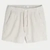 Linen-Blend-Seersucker-Shorts in mittlerer Länge Linen-Blend-Seersucker-Shorts in mittlerer Länge