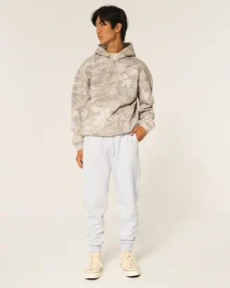 Locker geschnittene Jogginghose aus Rippfleece