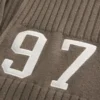Locker geschnittener Pullover mit Grafikprint und Reißverschluss