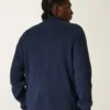 Locker sitzender Sweater mit Reißverschluss und Emblem