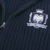 Locker sitzender Sweater mit Reißverschluss und Emblem