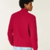 Locker sitzender Sweater mit Reißverschluss und Horseshoe-Grafik