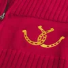 Locker sitzender Sweater mit Reißverschluss und Horseshoe-Grafik