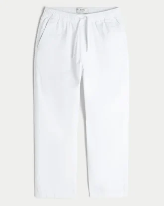 Lockere Pull-On-Hose aus Leinenmischung