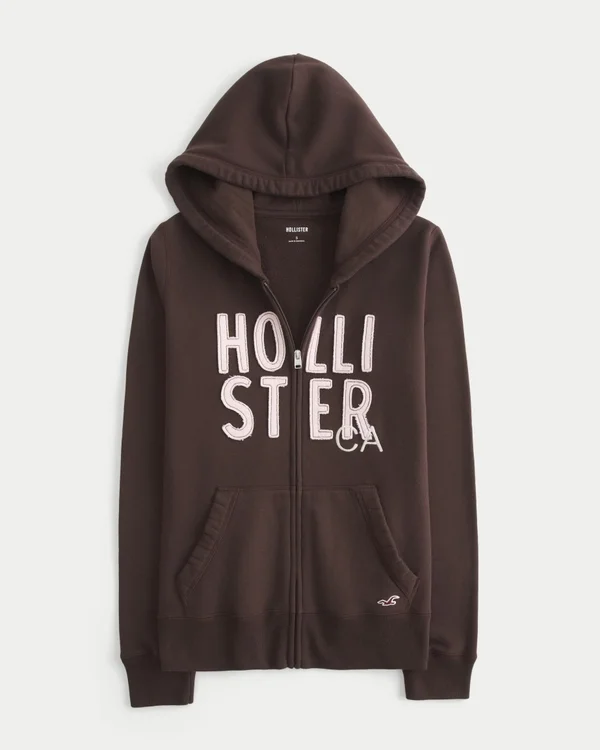 Logo-Grafik-Kapuzenjacke mit Reißverschluss Logo-Grafik-Kapuzenjacke mit Reißverschluss
