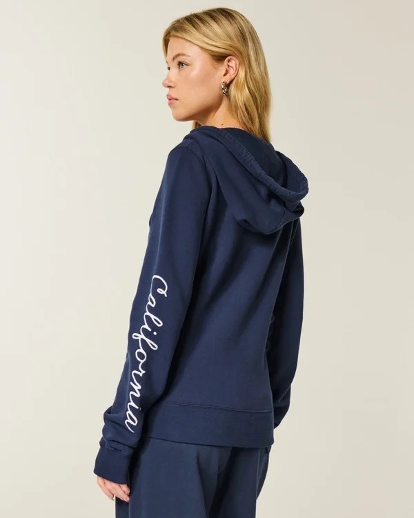 Logo-Grafik-Kapuzenjacke mit Reißverschluss Logo-Grafik-Kapuzenjacke mit Reißverschluss