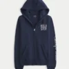 Logo-Grafik-Kapuzenjacke mit Reißverschluss Logo-Grafik-Kapuzenjacke mit Reißverschluss