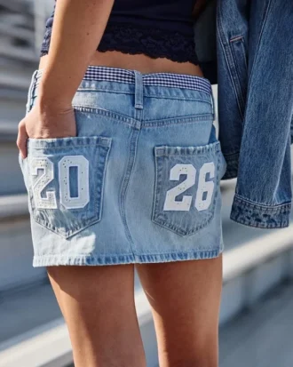 Low-Rise Class of ’26 Denim Mini Skort Low-Rise Class of ’26 Denim Mini Skort