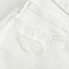 Low-Rise Distressed White Denim Mini Shorts Low-Rise Distressed White Denim Mini Shorts