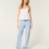 Low-Rise-Jeans in heller Waschung Low-Rise-Jeans in heller Waschung