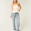 Low-Rise-Jeans in mittlerer Waschung