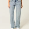 Low-Rise-Jeans in mittlerer Waschung