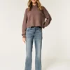 Low-Rise-Jeans in mittlerer Waschung mit entspannter, gerader Passform
