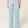 Low-Rise-Jeans mit heller Waschung und Rissen Low-Rise-Jeans mit heller Waschung und Rissen
