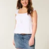 Low-Rise-Minirock aus besticktem Denim Low-Rise-Minirock aus besticktem Denim
