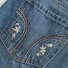 Low-Rise-Minirock aus besticktem Denim Low-Rise-Minirock aus besticktem Denim
