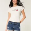 Low-Rise-Shorts aus dunkelblauem Denim mit Rissen Low-Rise-Shorts aus dunkelblauem Denim mit Rissen