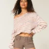 Low-Rise-Shorts aus Popeline Low-Rise-Shorts aus Popeline
