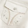 Low-Rise-Shorts aus Popeline mit floraler Rückentasche Low-Rise-Shorts aus Popeline mit floraler Rückentasche