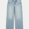 Low-Rise Y2K Baggy Jeans in heller Waschung