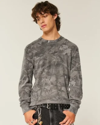 Lässiges, langärmeliges Camo-Shirt mit Thermofunktion