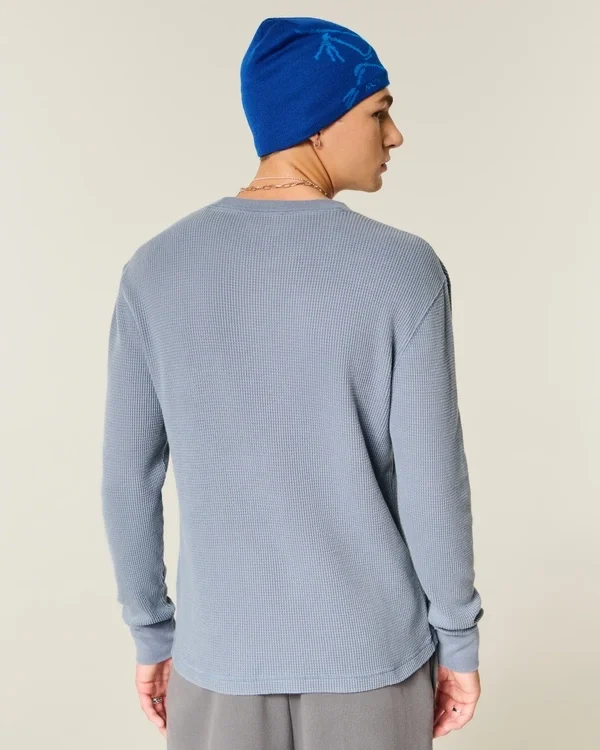 Lässiges langärmeliges Thermoshirt mit Rundhalsausschnitt Lässiges langärmeliges Thermoshirt mit Rundhalsausschnitt