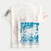 Lässiges T-Shirt mit gemischtem Grafikprint Lässiges T-Shirt mit gemischtem Grafikprint