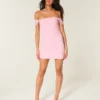 Mesh-Bodycon-Kleid mit schulterfreiem Ausschnitt Mesh-Bodycon-Kleid mit schulterfreiem Ausschnitt