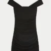 Mesh-Bodycon-Kleid mit schulterfreiem Ausschnitt Mesh-Bodycon-Kleid mit schulterfreiem Ausschnitt