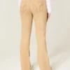 Mid-Rise-Jeans in Khaki mit Bootcut