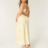 Midi-Kleid aus Leinenmischung mit offenem Rücken Midi-Kleid aus Leinenmischung mit offenem Rücken