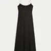 Midi-Kleid aus Leinenmischung mit offenem Rücken Midi-Kleid aus Leinenmischung mit offenem Rücken