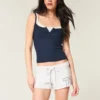 Mini-Fleece-Shorts mit Nummernprint Mini-Fleece-Shorts mit Nummernprint