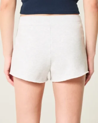 Mini-Fleece-Shorts mit Nummernprint