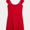 Mini-Kleid aus beflocktem Chiffon