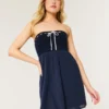 Mini-Kleid im Häkelstil, trägerlos Mini-Kleid im Häkelstil, trägerlos